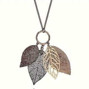 Elegant Leaf Pendant Necklace by Gecko